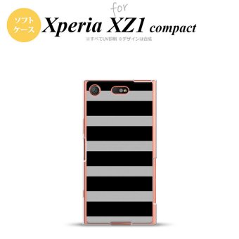 【SO02K】【スマホケース/スマホカバー】【エクスペリア XZ1】SO02K スマホケース Xperia XZ1 Compact SO-02K カバー エクスペリア XZ1 ボーダー(B) 黒×グレー nk-so02k-tp792【メール便送料無料】