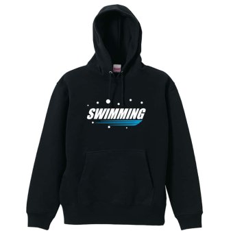 水泳 競泳 パーカー プルオーバー メンズ レディース ジュニア 練習着 裏パイル おもしろ 名入れ スウェット おしゃれ キッズ 大きいサイズ 文字入れ無料 「SWIMMING バブルロゴ」 アートワークスコウベ 【送料無料】