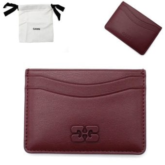 GANNI ガニー カードケース B3010087-436 Bou Card Holder カードホルダー バーガンディ