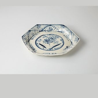 安南六角大皿 陶器 美濃焼 やきものの里から、暮らしを贈ります。　ギフト 食器 セット テーブルウェア