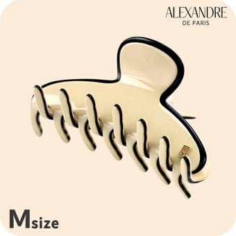 アレクサンドル ドゥ パリ ヘアクリップ レディース ブランド ALEXANDRE DE PARIS リズレMクリップ ACCM-14278-03-S ベージュ ブラック