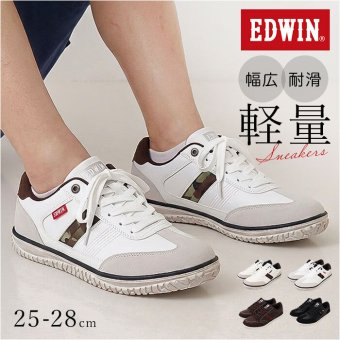 EDWIN スニーカー EDW7763 通販 エドウィン 靴 メンズ ローカットスニーカー 軽量スニーカー 幅広スニーカー 耐滑シューズ 軽量 軽い 滑りにくい 幅広 ワイド 大人 社会人 高校生 中学生 男子 カジュアル シンプル メンズシューズ メンズ靴