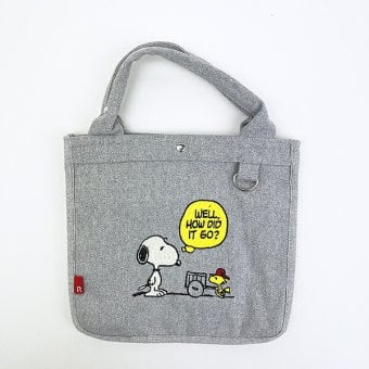 スヌーピー スクエアトートバッグ (グレー)  ルートート ROOTOTE SNOOPY