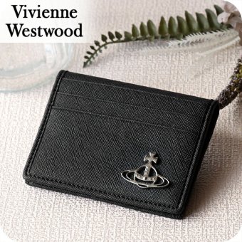 ヴィヴィアン ウエストウッド カードケース コンパクト メンズ レディース ブランド Vivienne Westwood ロゴ 51110023 S000B N401 BLACK ビビアン