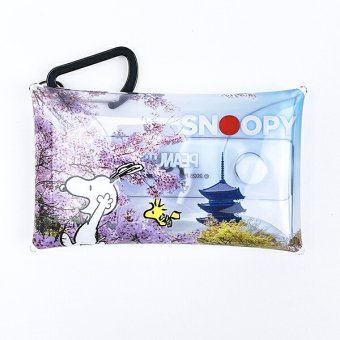 スヌーピー クリアマルチケース(S) 桜と五重塔 SNOOPY