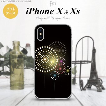 【iPhoneX】【スマホケース/スマホカバー】【アイフォンX】iPhoneX スマホケース カバー アイフォンX 花火（A） 黒 nk-ipx-tp215【メール便送料無料】