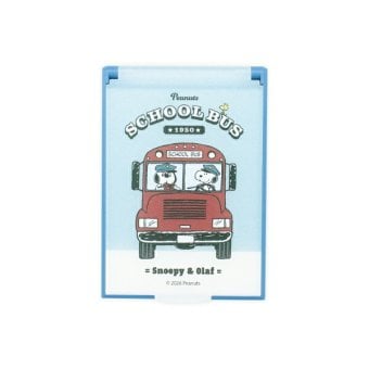 スヌーピー 折りたたみコンパクトミラー(Snoopy＆Olaf) Preppystyle schoolbus SNOOPY
