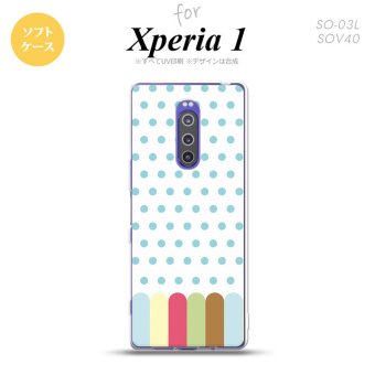 SO-03L SOV40 901SO Xperia 1 スマホケース ソフト カバー クレヨン 青 nk-xp1-tp1433