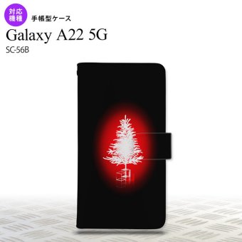 SC-56B Galaxy A22 手帳型スマホケース カバー ツリー 赤  nk-004s-a22-dr625