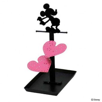 ピアススタンド ミッキー ディズニー おしゃれ 収納 スタンド ピアス掛け アクセサリースタンド 黒 ブラック 卓上 収納ケース インテリア 雑貨 プレゼント ギフト 大人 可愛い セトクラフト