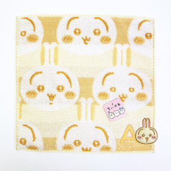 ちいかわ うさぎ イニシャル タオルハンカチ(A)