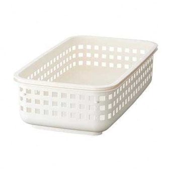 ランドリーバスケット SS スリム スタッキング 収納バスケット ホワイト 吉川国工業所 洗濯かご ランドリーボックス かご カゴ おしゃれ 北欧風 洗面所 脱衣所 整理整頓 日本製 SCB-14