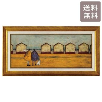 サムトフト 海の家から海が見える ST-10037 送料無料 アートフレーム 絵 絵画 海外 人 海 家 犬 イヌ dog サム トフト