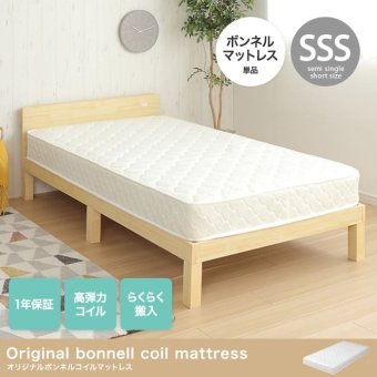 セミシングルショートボンネルコイルマットレス セミシングルショート SSS スリム コンパクト 一人暮らし ワンルーム キッズ 子ども 子供 厚み15cm ゲストハウス シェア ボリューム 幅80 通気性 高弾力 防カビ