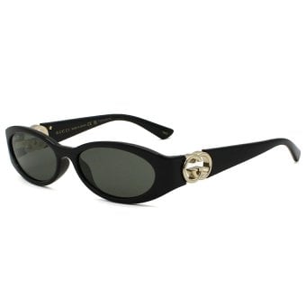 グッチ GUCCI サングラス グローバルフィット アイウェア UVカット オーバル キャットアイ GG1660S-001 メンズ レディース ユニセックス ブラック+グレー 国内正規品