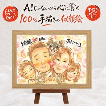 真珠婚 似顔絵 プレゼント 名入れ 贈り物 手描き ギフト 真珠婚 記念日 結婚記念日 結婚30周年 家族 夫婦 お父さん ご夫婦 両親 下書き確認 名入れ 修正無料 親孝行 そっくり 一生もの 実績多数 記念 思い出 30周年 感謝 白寿祝い メモリアルギフト 結婚祝い 大人数 オリジナル お祝い返し 百寿祝い ウェディングギフト 喜ばれる 傘寿祝い 応援