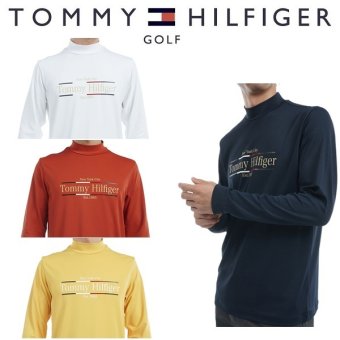 トミーヒルフィガー ゴルフ メンズ フロントロゴ 長袖モックネックシャツ TOMMY HILFIGER GOLF THMA465 秋冬モデル お誕生日祝い お祝い 記念品 お父さん 父の日 彼氏 男性 30代 40代 50代 60代  還暦祝い 敬老の日 人気プレゼント プレゼント