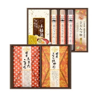 麺米御膳-めんまいごぜん-B(ギフト プレゼント 贈り物 個包装 名入れ お米 うどん お祝い 内祝い 結婚祝い 結婚内祝い 出産内祝い 手土産 お返し お礼 快気祝い 退職祝い 引越祝い 詰め合わせ 挨拶 人気 おすすめ)