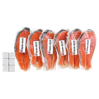 キングサーモンステーキ (ARE-062) [お中元][お歳暮] ※送料無料(北海道・沖縄・離島への配送不可)