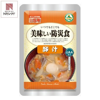 UAA食品美味しい防災食 豚汁 180g 50食 長期保存食 災害備蓄 具だくさん豚汁 すぐ食べられる【北海道・沖縄県・離島 配送不可】