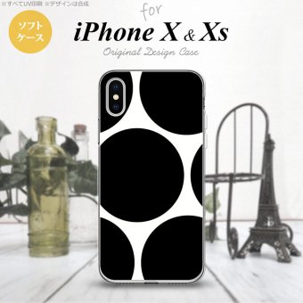 【iPhoneX】【スマホケース/スマホカバー】【アイフォンX】iPhoneX スマホケース カバー アイフォンX 水玉B 白×黒 nk-ipx-tp1114【メール便送料無料】