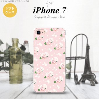 【iPhone7】【スマホケース/スマホカバー】【アイフォン７】iPhone7 スマホケース カバー アイフォン７ ソフトケース 花柄・バラ（G） ピンク nk-iphone7-tp256【メール便送料無料】
