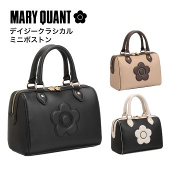 【公式】MARY QUANT マリークヮント デイジークラシカル ミニボストン [ブラック/ブラック×ホワイト/ベージュ] バッグ 