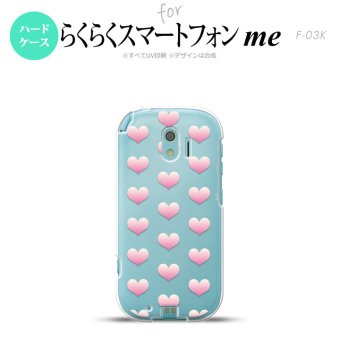 【F03K】【スマホケース/スマホカバー】F03K スマホケース らくらくスマートフォンme F-03K カバー ハート ピンク nk-f03k-018【メール便送料無料】
