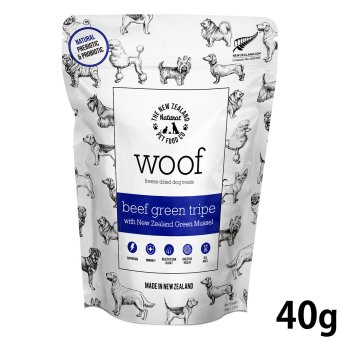 WOOF（ワフ） フリーズドライ ドッグトリーツ ビーフグリーントライプ with 緑イ貝 40g 犬用おやつ 無添加 素材