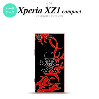 【SO02K】【スマホケース/スマホカバー】【エクスペリア XZ1】SO02K スマホケース Xperia XZ1 Compact SO-02K カバー エクスペリア XZ1 ドクロ黒 赤黄 nk-so02k-869【メール便送料無料】