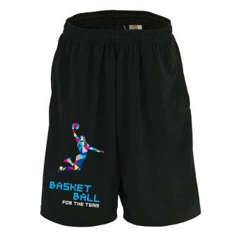 バスケ ハーフパンツ ドライ メンズ ウェア レディース ジュニア 練習着 短パン 速乾 スポーツ 名入れ おしゃれ 半スボン 文字入れ無料 「ポリゴンシルエットのバスケ」 アートワークスコウベ 【送料無料】