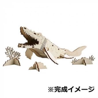 ペンスタンド モササウルス 恐竜 ペン立て 収納 雑貨 おしゃれ デスク周り 文房具整理 木製 フィギュア 組立式 海棲爬虫類 ギフト プレゼント インテリア オブジェ セトクラフト
