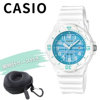 時計ケース付き カシオ 腕時計 キッズ 女の子 男の子 レディース チープカシオ チプカシ アナログ 100m防水 軽い 見やすい ブルー ホワイト おしゃれ ユニセックス 小学生 中学生 通学 誕生日 プレゼント CASIO 成人 卒業 入学
