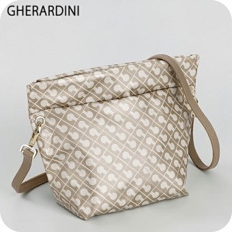 ゲラルディーニ ショルダーバッグ レディース ブランド GHERARDINI Italy GH0310 CRETA グレージュ/アイボリー