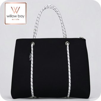 ウィローベイ トートバッグ レディース ブランド WILLOWBAY デイドリーマーウィズジップクロージャーフルサイズ マザーズバッグ  BLACK