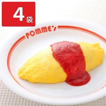 ポムの樹 特製 オムライス ケチャップ付き (オムライス250g、ケチャップ30g) ごはんもの 冷凍 レンチン 温めるだけ 洋食 ポムオム