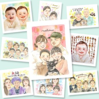 誕生日のお祝いに、大切な記念日を、笑顔で残せます。 ギフト 感謝 似顔絵 名入れ 手描き プレゼント 贈り物 誕生日 記念日 家族 お祝い 記念 両親 祖母 祖父 家族 ご両親 名入れ 修正無料 下書き確認 宝物 一生もの そっくり 親孝行 宝物 家族 一生もの 応援 傘寿祝い 白寿祝い 二次会 お祝い返し ハロウィン オリジナル 感動 キレイ 米寿祝い 引っ越し 披露宴 結婚祝い 喜寿祝い