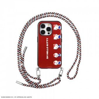 iPhone 15 Pro ケース サンリオ ハローキティ 耐衝撃 IIIIfit Loop カバー スマホケース 可愛い おしゃれ キャラクター ストラップ付き 落下防止 アイフォン 15 プロ 携帯カバー サンリオ正規ライセンス品