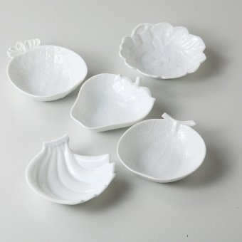 白磁フルーツナッピー皿揃 磁器 美濃焼 やきものの里から、暮らしを贈ります。　ギフト 食器 セット テーブルウェア