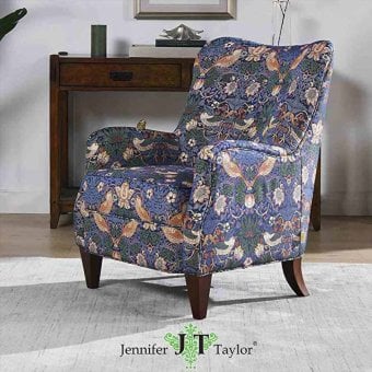 チェア 椅子 ジェニファーテイラー ウィングバック アーム 1人掛け Strawberry Thief VI02 いちご泥棒 Jennifer Taylor 36029AC-VI02
