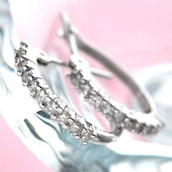 ダイヤ ピアス 0.2ct ハーフエタニティ K18 プラチナ 天然ダイヤ 両耳 華奢 アンティーク ジュエリー レディース プレゼント ギフト