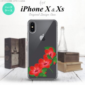 【iPhoneX】【スマホケース/スマホカバー】【アイフォンX】iPhoneX スマホケース カバー アイフォンX ハイビスカス 赤 nk-ipx-085【メール便送料無料】
