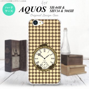 【506SH】【スマホケース/スマホカバー】【アクオス Xx3】506SH スマホケース AQUOS Xx3 506SH カバー アクオス Xx3 チェック時計 ベージュ nk-506sh-1222【メール便送料無料】