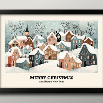 日本製 メリー クリスマス Xmas Christmas サンタクロース ビンテージイラスト A3 サイズ ポスター アート おしゃれ 絵画 インテリア 北欧 イラスト マット紙 艶消し アートパネル 額 フレーム デザイン 壁掛け ギフト 新築祝い ディスプレイ  速達 送料無料