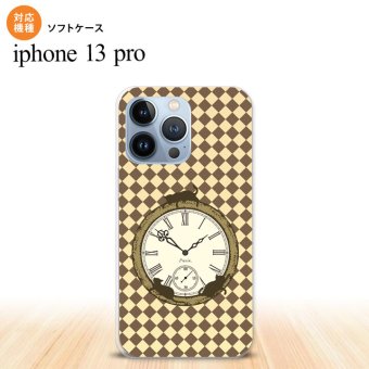 iPhone13 Pro iPhone13Pro ケース ソフトケース 時計 チェック ベージュ iPhone13Pro専用 nk-i13p-tp1222