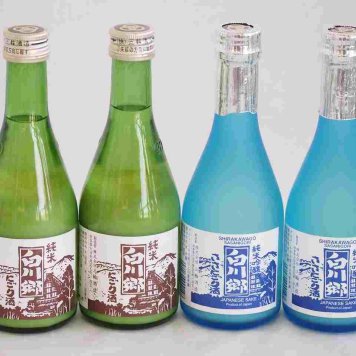 ファミリーにごり酒 4本セット(三輪酒造白川郷純米吟醸(岐阜) 三輪酒造白川郷純米(岐阜)) 300ml×4本