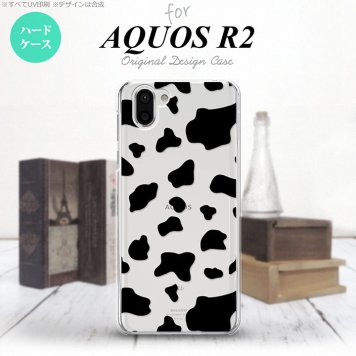 AQUOS R2 アクオス アール2 SH-03K SHV42 専用 スマホケース カバー ハードケース 牛柄 クリア nk-r2-479[スマホ,スマホケース,スマホカバー,ケース,カバー,ジャケット]