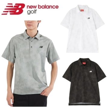ニューバランス ゴルフ メンズ シャツ シャドープリント 半袖 カラーシャツ New Balance Golf 012-5168001 2025年春夏モデル お誕生日祝い お祝い 記念品 お父さん 父の日 彼氏 男性 30代 40代 50代 60代  還暦祝い 敬老の日 人気プレゼント プレゼント