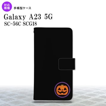 Galaxy A23 GalaxyA23 手帳型スマホケース カバー ハロウィン カボチャポイント 黒 2022年 10月発売 nk-004s-a23-dr412