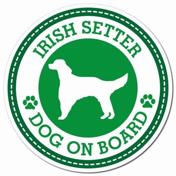 IRISH SETTER アイリッシュセター グリーン 肉球 カーサイン 車 マグネットステッカー 犬 マグネット 強力 直径13cm 丸型 おしゃれ かわいい ドラレコステッカー 安全対策 危険運転 煽り運転 アニマル 動物 犬種別 屋外 防水 屋内 肉球マーク